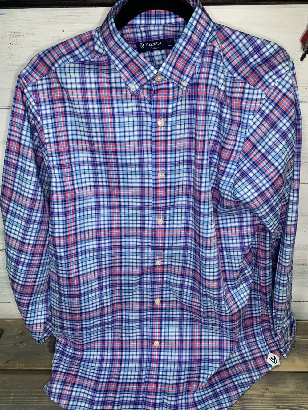 Daniel Cremieux Blue and Pink Plaid Button-Down Shirt